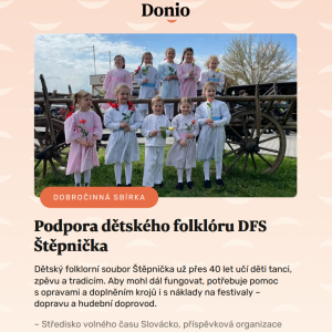 Podpořte Štěpničku v Nadačním fondu Donio ♥