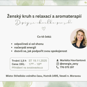 Ženský kruh s relaxací a aromaterapií
